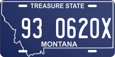 MT license plate 930620X