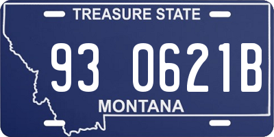 MT license plate 930621B