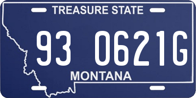 MT license plate 930621G