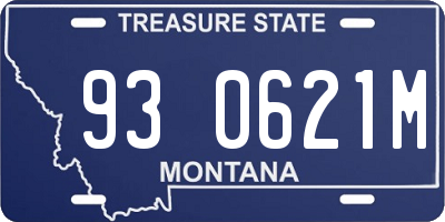 MT license plate 930621M