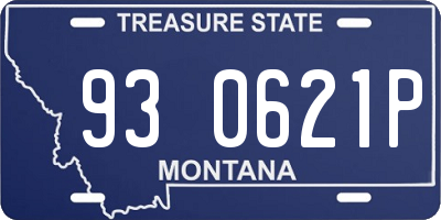 MT license plate 930621P