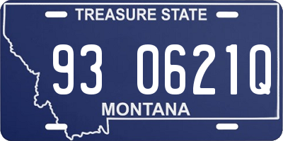 MT license plate 930621Q