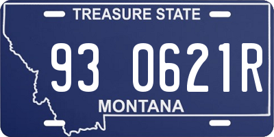 MT license plate 930621R