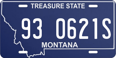 MT license plate 930621S
