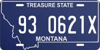 MT license plate 930621X