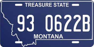 MT license plate 930622B