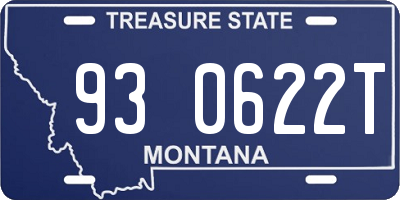MT license plate 930622T