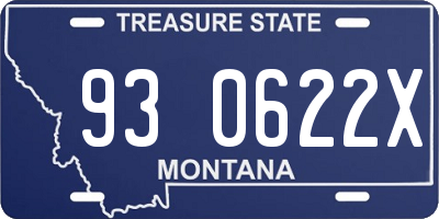 MT license plate 930622X