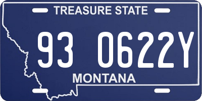 MT license plate 930622Y
