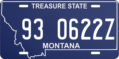 MT license plate 930622Z