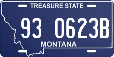 MT license plate 930623B