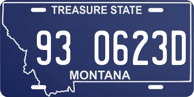 MT license plate 930623D