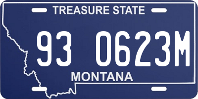MT license plate 930623M