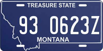 MT license plate 930623Z
