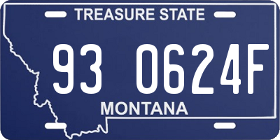 MT license plate 930624F