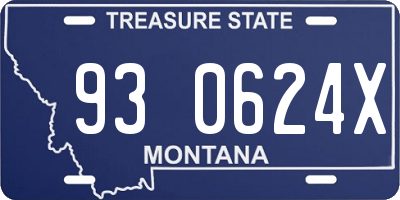 MT license plate 930624X