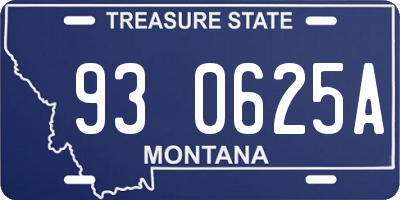 MT license plate 930625A