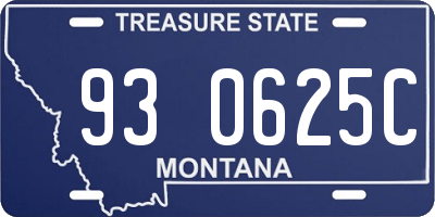 MT license plate 930625C