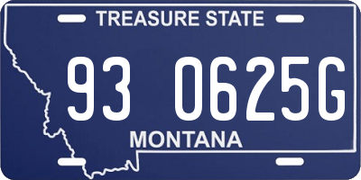 MT license plate 930625G