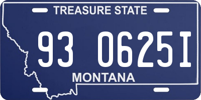 MT license plate 930625I