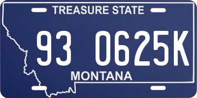 MT license plate 930625K