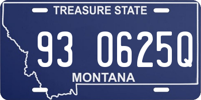 MT license plate 930625Q