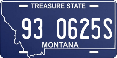 MT license plate 930625S