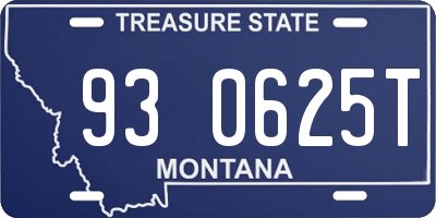 MT license plate 930625T