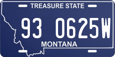 MT license plate 930625W