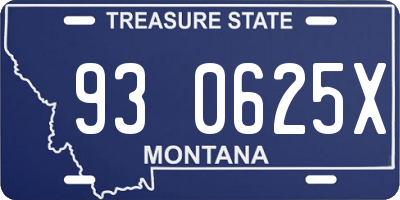 MT license plate 930625X