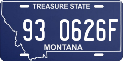 MT license plate 930626F