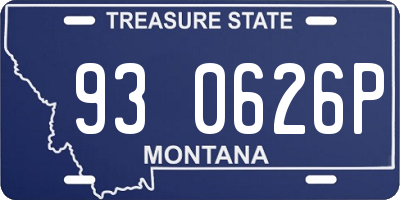 MT license plate 930626P
