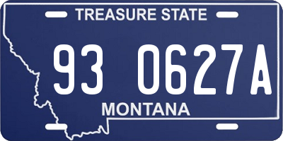 MT license plate 930627A
