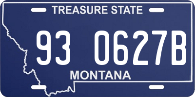 MT license plate 930627B
