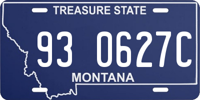 MT license plate 930627C