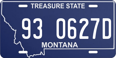 MT license plate 930627D