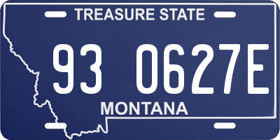 MT license plate 930627E