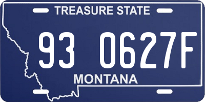 MT license plate 930627F