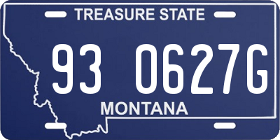 MT license plate 930627G