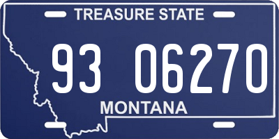 MT license plate 930627O