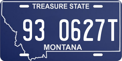 MT license plate 930627T