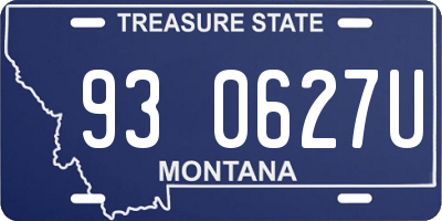 MT license plate 930627U