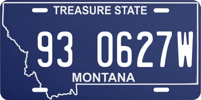 MT license plate 930627W