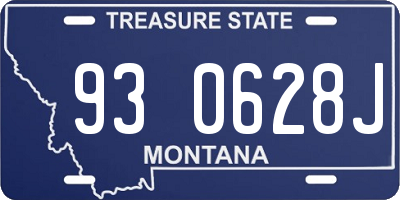 MT license plate 930628J