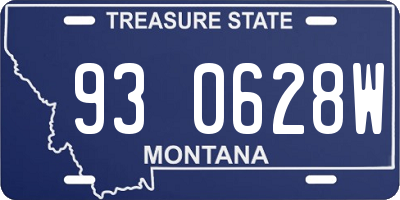 MT license plate 930628W