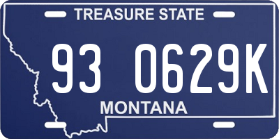 MT license plate 930629K
