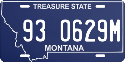 MT license plate 930629M