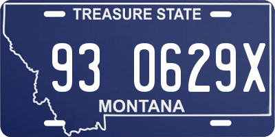 MT license plate 930629X