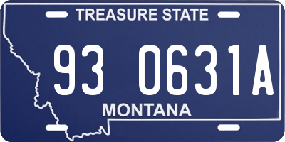 MT license plate 930631A