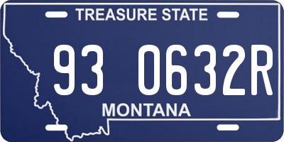 MT license plate 930632R